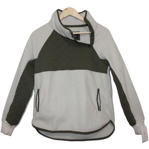 Womens Abercrombie & Fitch Cream Sherpa Fleece Sweatshirt Teddy Jacket Size S